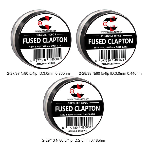 10pcs Coilology Pre-built Fused Clapton Coils – 10pcs Coilology Pre-built Fused Clapton Coils
