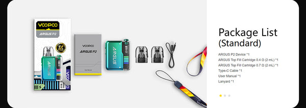 مجموعة نظام VOOPOO Argus P2 Pod بسعة 1100 مللي أمبير/ساعة وسعة 2 مل – مجموعة نظام VOOPOO Argus P2 Pod بسعة 1100 مللي أمبير/ساعة وسعة 2 مل
