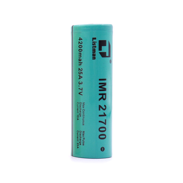 2pcs Listman IMR 21700 4200mAh 25A Flat Top Li-ion Rechargeable Battery
