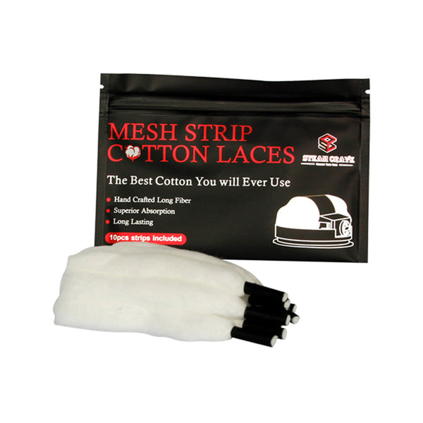 Steam Crave Mesh Strip Cotton Laces For Aromamizer Plus V2 RDTA,Supreme V3 (10pcs/pack)
