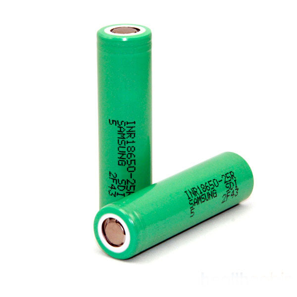 Samsung INR18650 25R 2500mAh 35A Flat Top Li-ion Rechargeable Battery
