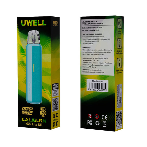 Kit système pod Uwell Caliburn G5 Lite SE 1600 mAh 3 ml – Uwell – Image 11