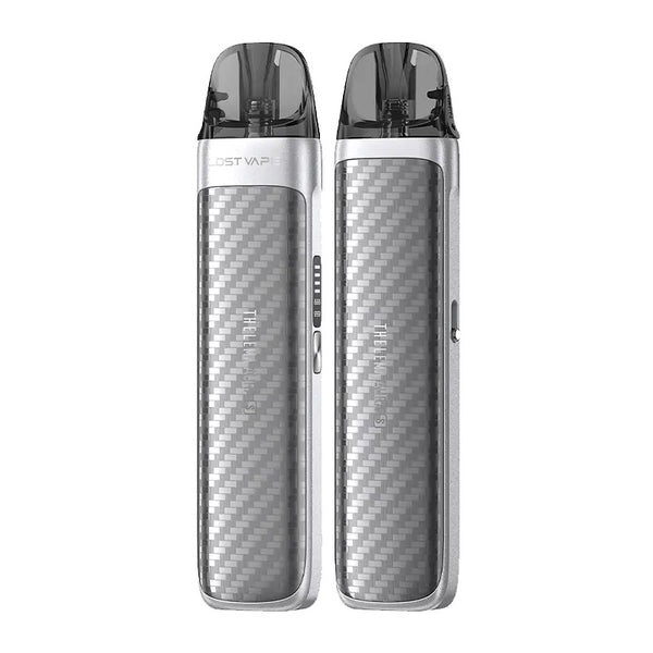 Lost Vape Thelema Aura S Pod System Kit 1600mAh 3ml (Max 40W) – Carbon Silver - Thelema Aura S Kit
