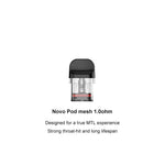 خرطوشة SMOK Novo Pod 3 مل/2 مل (3 قطع/عبوة) – Meshed 0.6ohm (Top Filling) - 1Pack
