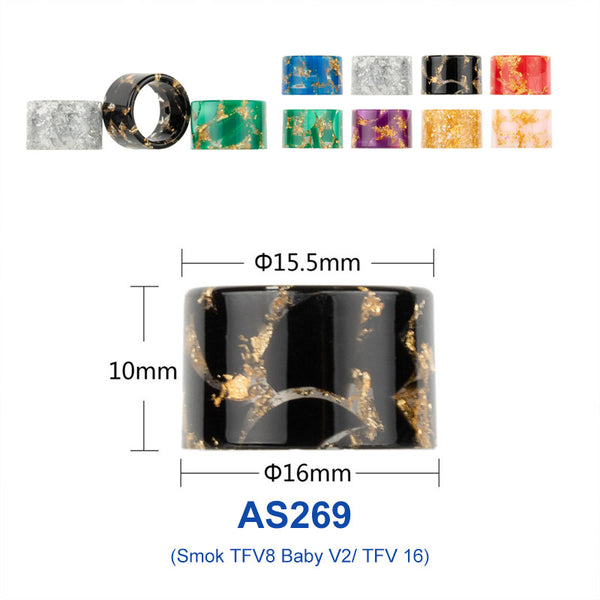 Reewape Resin Drip Tip Random Color (10pcs/pack) – AS269 (Smok TFV8 Baby V2/ TFV 16) - 1Pack

