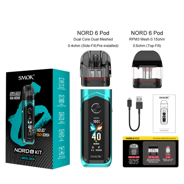 SMOK Nord 6 Pod System Kit 3800mAh 5ml (Max 80W) – SMOK Nord 6 Pod System Kit 3800mAh 5ml (Max 80W)
