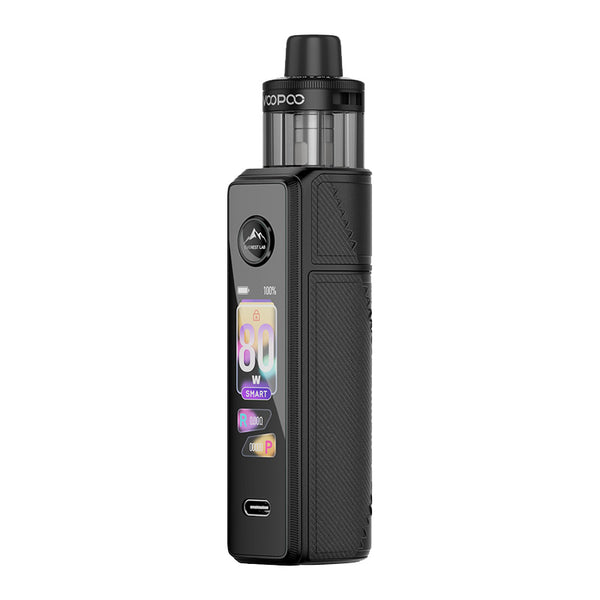 Voopoo Drag X3 80W Box Mod Kit with PnP X Cartridge DTL Pod 5ml – Carbon Fiber Black - Drag X3 Kit
