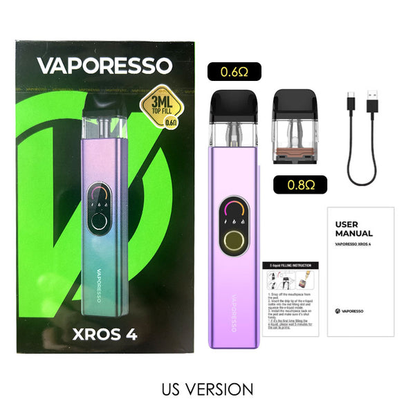 مجموعة نظام Vaporesso XROS 4 Pod بسعة 1000 مللي أمبير/ساعة وسعة 3 مل (معروضة للبيع) – مجموعة نظام Vaporesso XROS 4 Pod بسعة 1000 مللي أمبير/ساعة وسعة 3 مل (معروضة للبيع)
